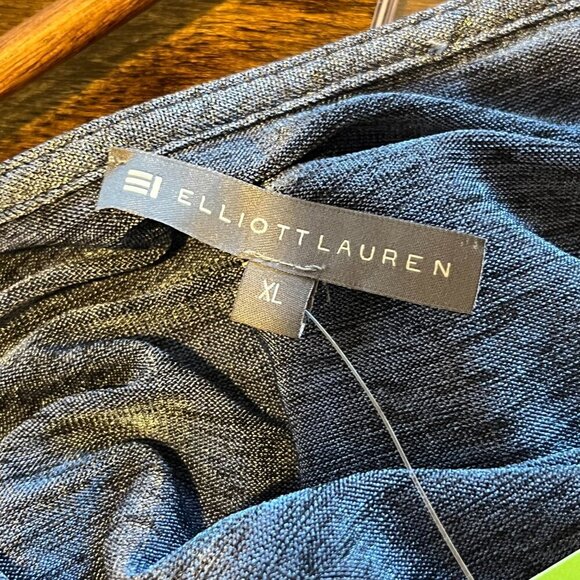 ELLIOTT LAUREN Women's Gray Wide Neck Long Sleeve Flowy Knit Top Size XL NEW - Picture 3 of 5